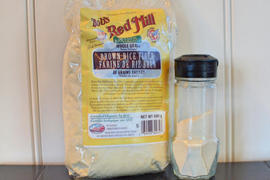 Natural skin care home Brown rice flour as a facial exfoliant